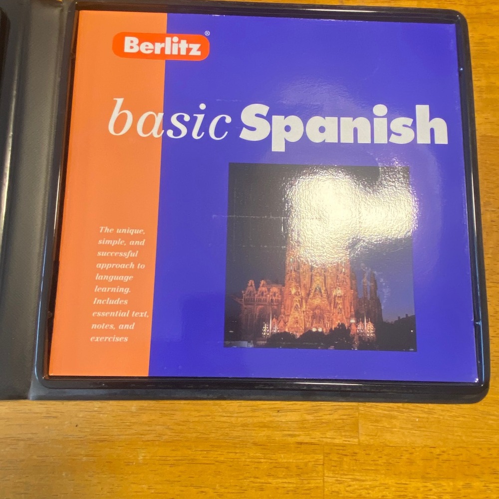 Berlitz Basic Spanish Course Set 3 Cassettes & Study Guide Everyday Topics - Picture 3 of 6